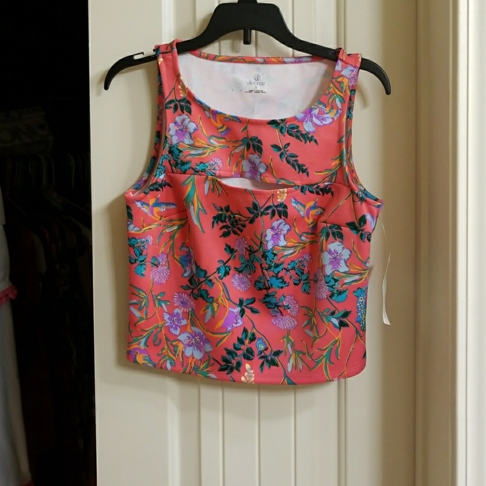 Sexy floral crop top